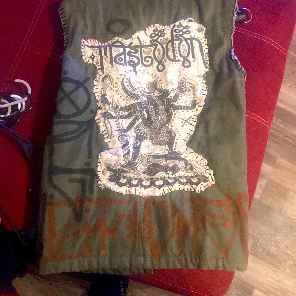 Custom mastodon patch vest